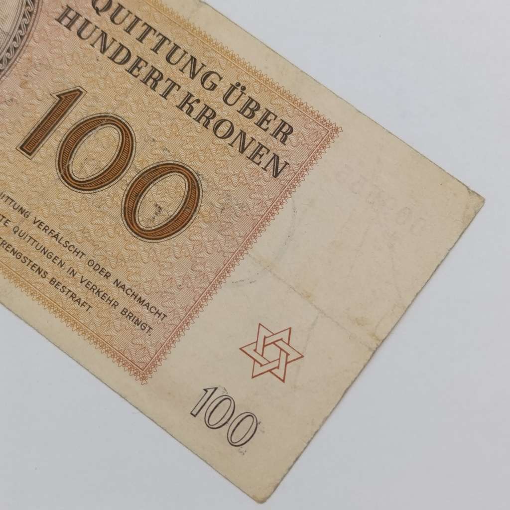 Militaria Tokens WW2 Jewish concentration Camp money - Theresienstadt 100 Kronen