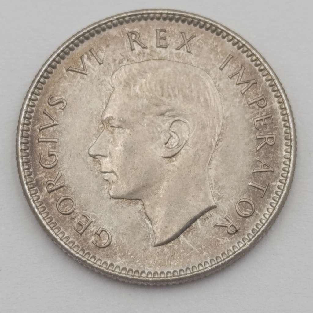 South Africa 1947 sixpence uncirculated