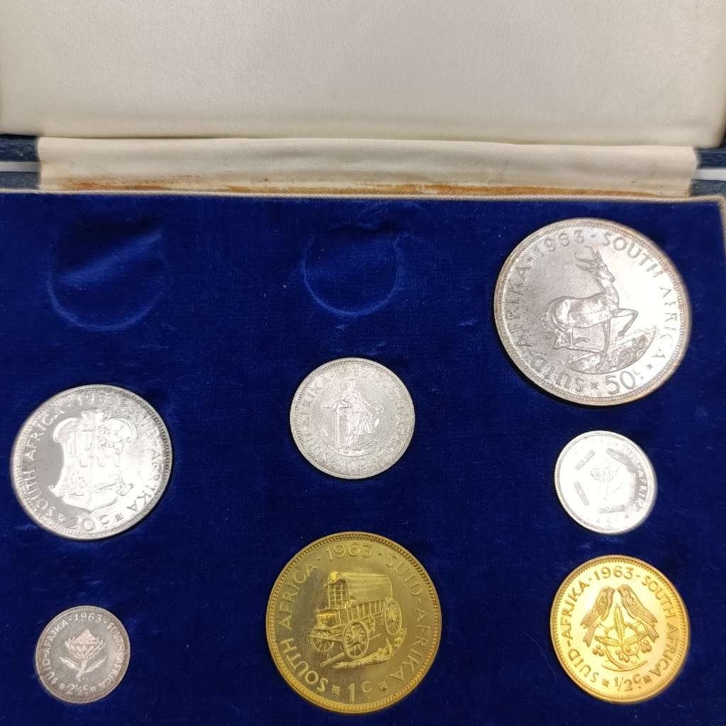 1963 South Africa Short proof set in long proof box