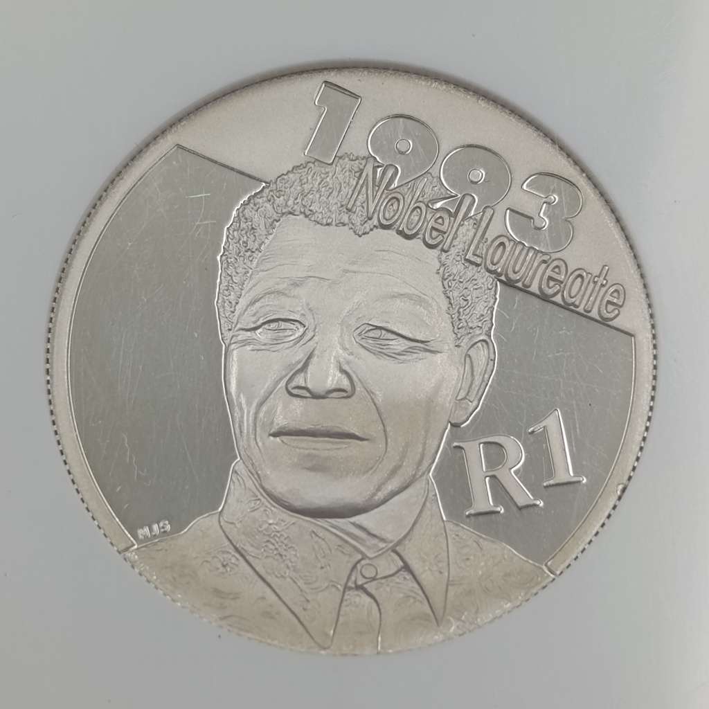 2007 RSA silver R1 Nelson Mandela graded  PF70 Ultra Cameo by NGC