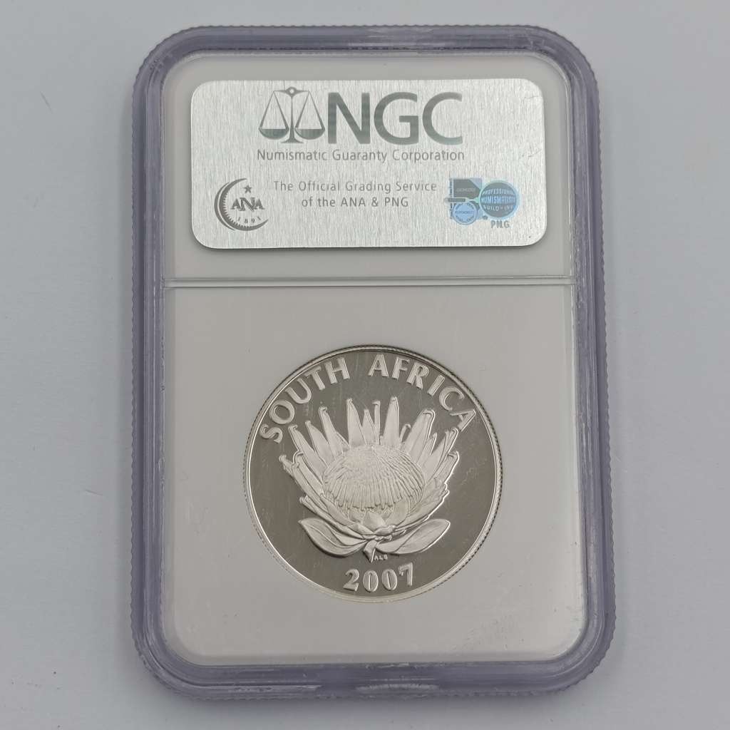 2007 RSA silver R1 Nelson Mandela graded  PF70 Ultra Cameo by NGC