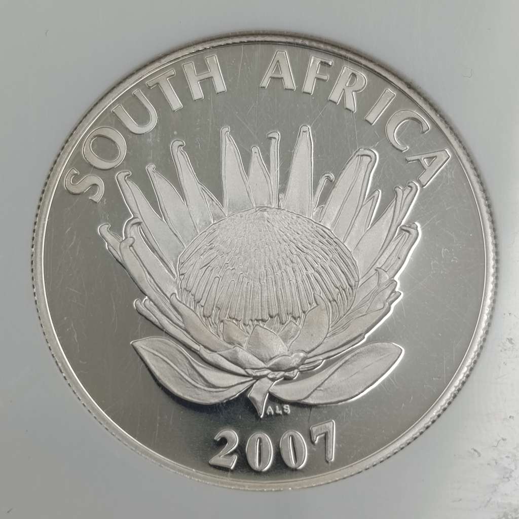 2007 RSA silver R1 Nelson Mandela graded  PF70 Ultra Cameo by NGC