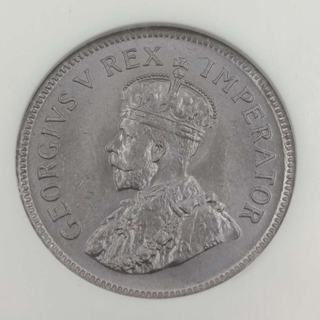 1924 SA Union half penny graded MS64 BN by NGC