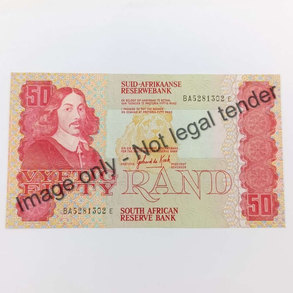 Gerhard de Kock R50 banknote - scarce BA series