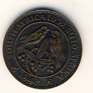 SAU Bronze 1932 South Africa farthing - as per scan