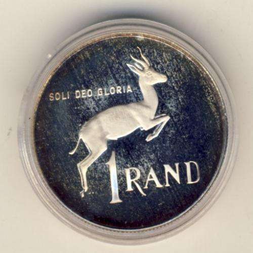 RSA 1989 Proof Springbok R1 in SA Mint box