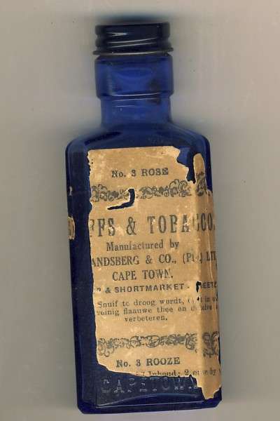 Bottle of Snuffs & Tabaccos SNUFF - Otto Landsberg still half full !