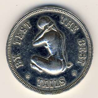 Parthenon paints Heads ore tails 1953 Token - as per scan