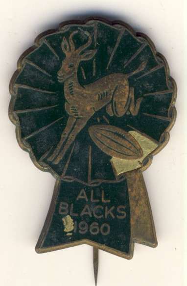 1960 Rugby Springbok / Allblacks pin badge