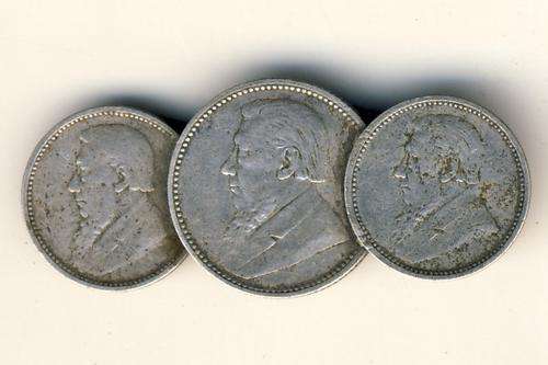 3 Kruger coins made into brooch