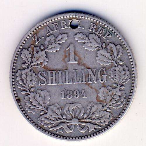1894 shilling holed as per scan