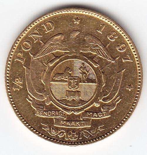 ZAR 1897 Kruger 1/2 Pond as per scan