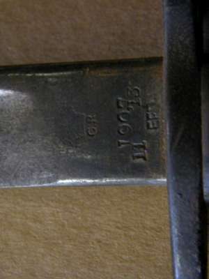 1907 pattern 303 bayonet with leather & canvas sheath