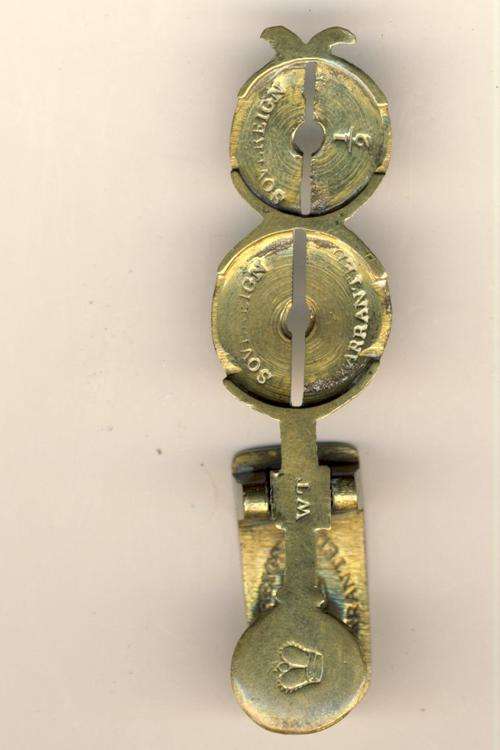 Victorian Sovereign scale in brass