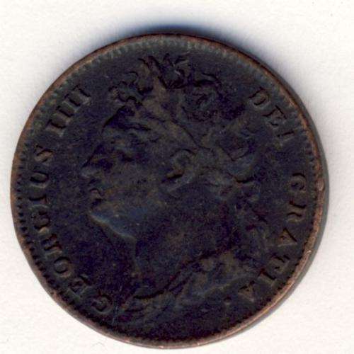 Antique coin 1826 George 4 farthing