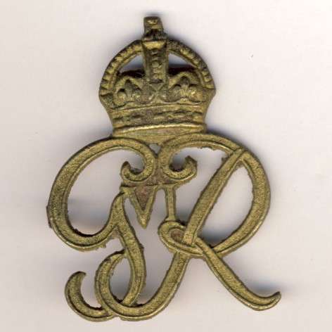 Norfolk Yeomanry cap badge - King George VI - brass casting with one lug @ CRAZY R1 start