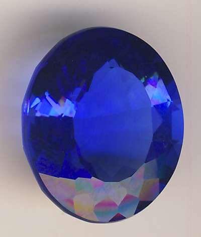 Brilliant Blue Quarts - untreated 18.75 Ct OVAL cut - Lovely colour