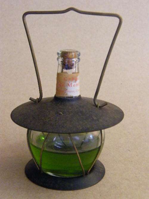 Swiss Creme de Mente miniature in special bottle as per scan