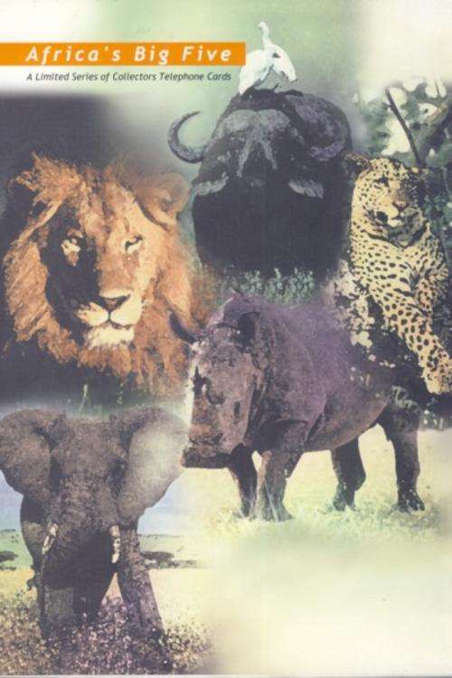 MTN Big Five set of 5x R50 phonecards - unused on cardboard folder - For community service phones