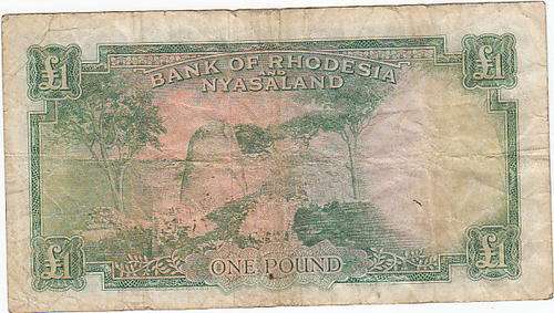 Rhodesia & Nyasalad One Pound 1957