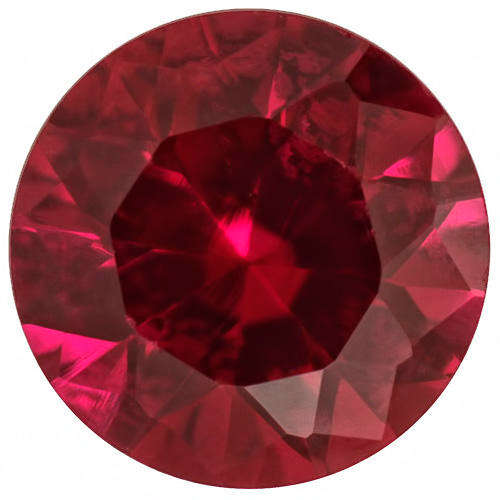 Round cut natural Ruby - 6.08 X 3.81 - Certified by GISA - as per scan a