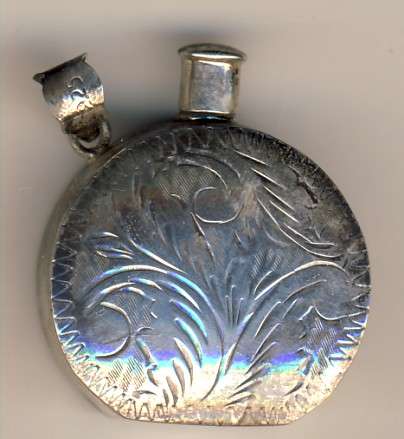 Silver perfume bottle as per scan @@@ Crazy R1 Start