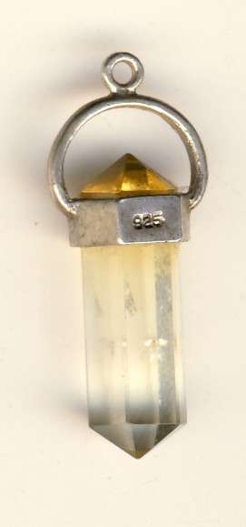 Sterling Silver & Crystal pendant - as per scan