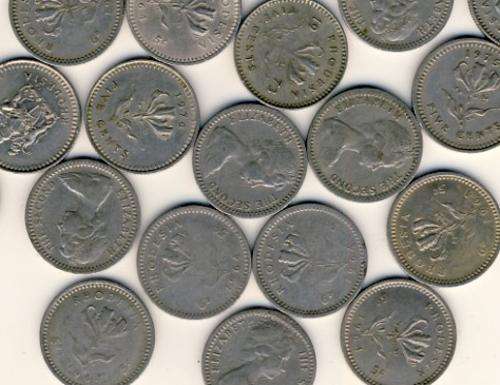Rhodesia - Lot of 39 x 5 Cent coins - as per scan