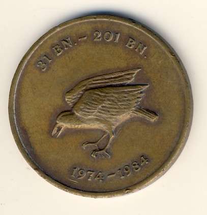 31 / 201 Battalion 10 years Medallion - as per scan
