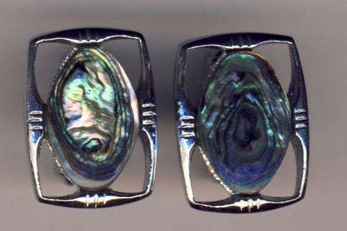 Pair of Paua shell cufflinks as per scan