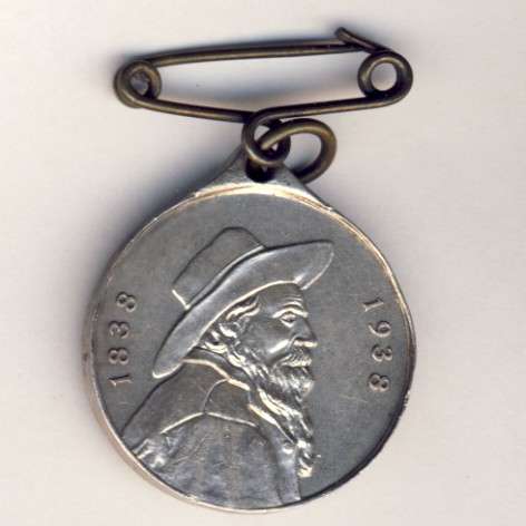 1938 Great Trek medallion with Burger & Wite as per scan