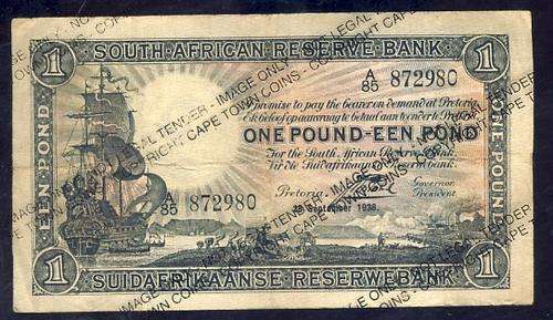 Postmus 1938 VF One Pound note - @@@ Crazy R1 Start