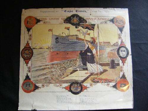 ' Cape Times ' Union Day 1910 Poster - as per scan @@@ Crazy R1 Start