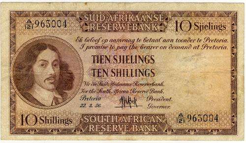 MH De Kock Ten Shilling Note