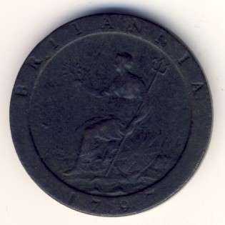 British 1797 Cartwheel penny