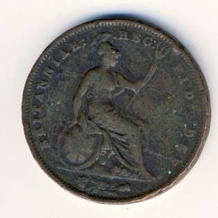 British Victorian penny 1856 SCARCE