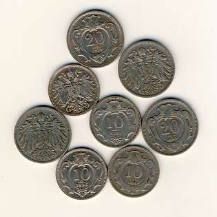 Austria Lot of 8 pre- 1900 coins You bid per coin to take all