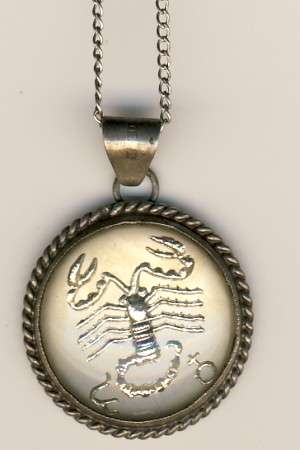 Scorpio silver necklace - lovely as per scan