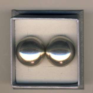 Set of sterling silver button earrings as per scan