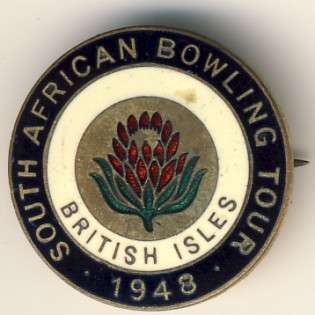 1948 SA Bowling Tour to British Isle bowling badge @ CRAZY R1 start