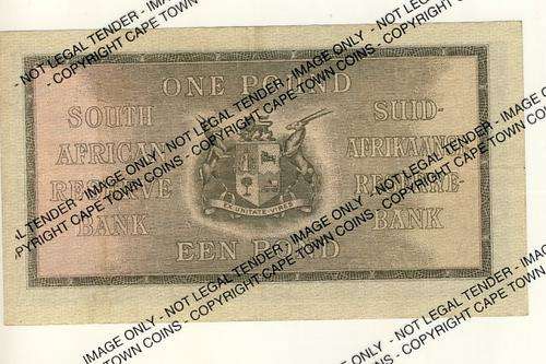 MH de Kock 1947 One Pound  note SCARCE in this condition AU with very small tear in bottom