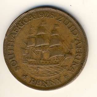 SA Union 1928 penny SCARCE