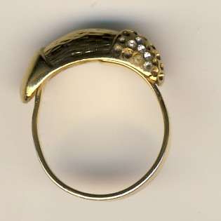 Gold colour adjustable ring