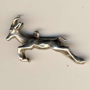 Silver Springbok charm pendant 5,8g