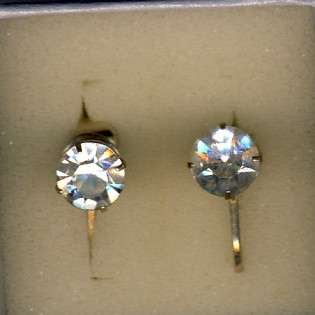 Antique clip on crystal earrings
