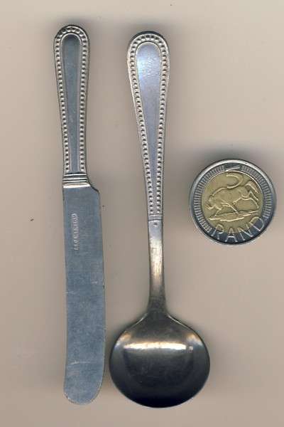 Aluminum spoon & knife - miniature @ CRAZY R1 start
