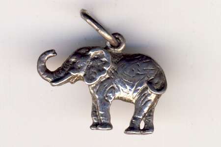 Silver elephant pendant as per scan a