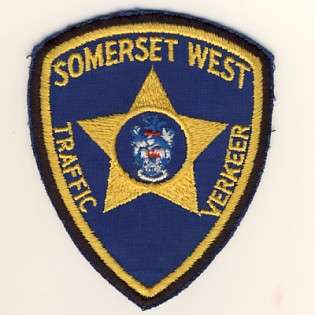 Somerset West Traffic Police - cloth badge as per scan