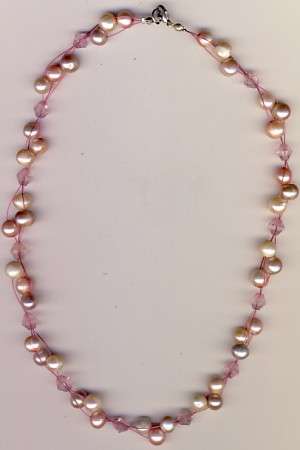 Freshwater pearl & bead necklace