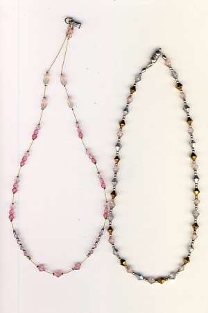 Lot of 2 Swarovski  & bead necklace - as per photo